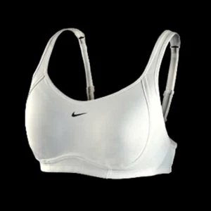 SB21 NIKE NEW High Intensity Dry Fit Strength Wirefree Soft Cup Sports Bra White - Picture 1 of 4