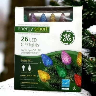 GE 26 LED c-9 lights christmas decor new - Image 1 of 4