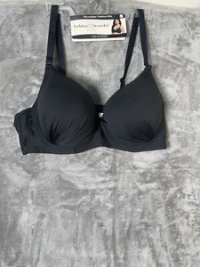 🆕Bobbie Brooks Microfiber Full Coverage Underwire Bra - 42C Black - Picture 1 of 5