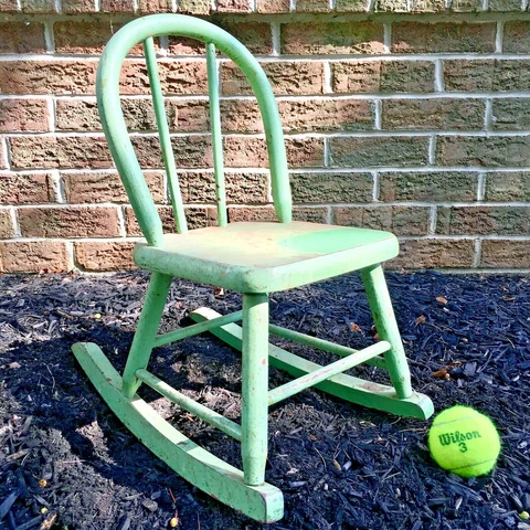 Adorable~Vintage~Great Patina~Childs/Doll's Windsor-Style Rocking Chair 18x16x10 Cover