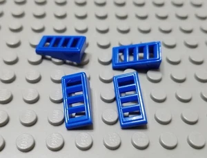 LEGO Lot of 4 Blue 2x1x2/3 Slotted Slope Specialty Parts and Pieces - Picture 1 of 1