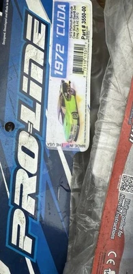 Pro-line 1/10 1972 Barracuda Drag Car Cuda Pro-Mod Clear Body Slash 2 WD 3550-00 - Image 1 of 2