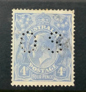 KGV 4d ULTRAMARINE SINGLE WMK PERF OS. V.F.USED …,, - Picture 1 of 2