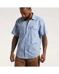 Howler Bros - H Bar B SS Snapshirt - Tepozteco Stripe / Oxford Blue - NWT - XXL - Picture 1 of 5