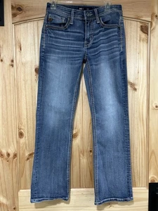 BKE Buckle Jake blau Herren 29 x 30 verwaschen Denim gerades Bein distressed Jeans - Bild 1 von 9