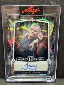 Olivia Livvy Dunne Auto 1/1 2025 Leaf Sports Heroes Crystals One Of One - Bild 1 von 4