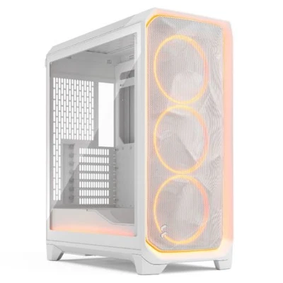 Fractal Design Meshify 3 Ambience Pro Rgb White Tg Clear Gaming Case W/ Clear Wi - Image 1 of 2