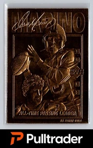 1995 Upper Deck Dan Marino 23 Karat Gold All-Time Passing Leader 08550/20000 - Bild 1 von 2