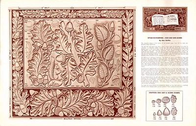 Leather Craft Doodle Pattern       STYLES in STAMPING- OAK LEAF and ACORN - Image 1 of 2