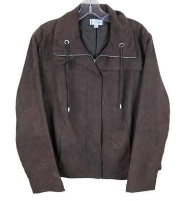 Studio Works Brown Full Zip Jacket Women's Large Spring Fall - NEW! - Image 1 of 4