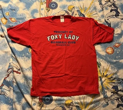 Camiseta De Colección Foxy Lady Brockton MA Strip Club Caballeros XL Béisbol Club Sox Foto 1 de 4