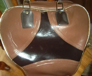  Vintage One Ball Bowling Bag BRAUN GOLD Trim Light Bag. Tolle Tasche - Bild 1 von 1