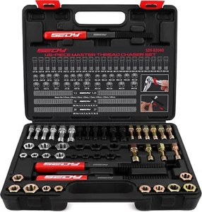 49-Piece Thread Cleaner Rethreading Kit, Thread Repair Thread Chaser Tool Set - - Picture 1 of 6