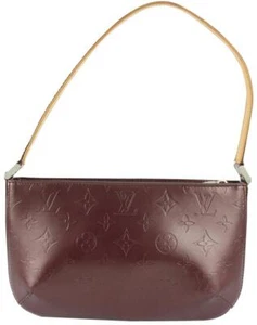 Louis Vuitton Bordeaux Vernis Mat Fowler Pochette Accessoires Pouch 927lv39 - Picture 1 of 11