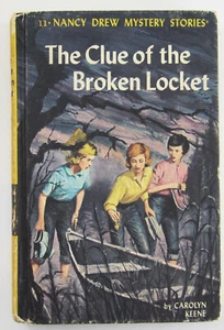 Nancy Drew Clue Of The Broken Locket 1987 Book Hardcover #11 1980s Double Oval - Picture 1 of 5