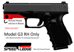 RH Thumb Rest Pistol Recoil Control G3 Speed Ledge Alum NOT 3D PRINT - Picture 1 of 13