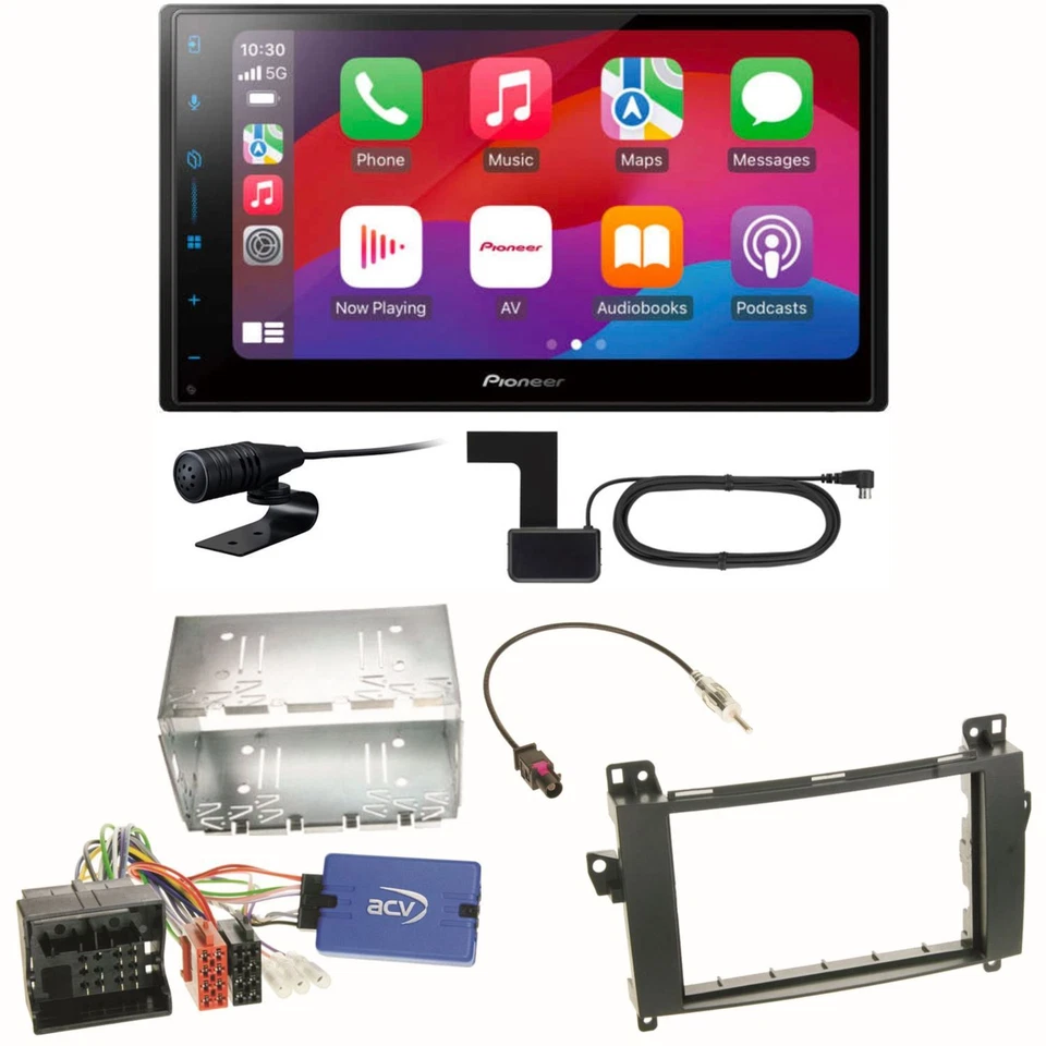Pioneer SPH-DA77DAB Android Auto Einbauset für Mercedes A W169 B Klasse W245 - Bild 1 von 1