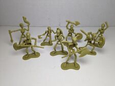 Lot Of 8 Plastic Skeleton Warrior Figurines 2"