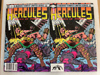 Hercules 1 Newsstand & Direct Lot 2 Bronze Age Marvel Comics 1982