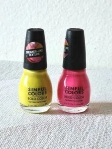 SINFUL COLORS Bold Nail Polish FIT CHICK or SHOOT & SWISHHH Sneaker Like Texture - Picture 1 of 4