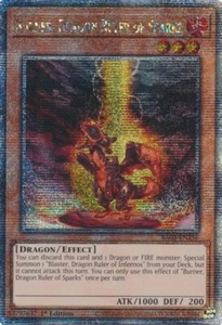 Quemador, Dragon Ruler of Sparks - RA03 EN256 - Cuarto de Siglo Secreto Raro - Casi Nuevo - Imagen 1 de 5