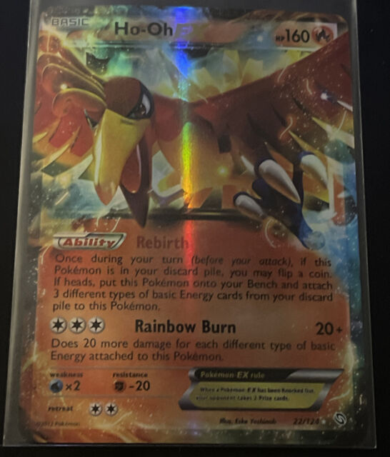 Pokémon TCG Ho-Oh-EX Dragons Exalted 22/124 Holo Holo Rare EX Legendary  Bird