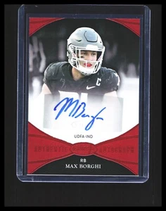 2022 Max Borghi Rookie Card Auto - SAGE Aspire #ASP-MB Red Indianapolis Colts - Picture 1 of 3
