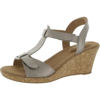 New Rockport Women's Blanca T-Strap Sandal, Taupe Metallic Synthetic Size 11 M - Image 1 of 4
