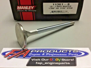 Juego de 8 válvulas de escape Manley 11361-8 Chevy LS1 / LS2 LS6 cabezal 1,55" Race Master - Imagen 1 de 3