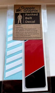 BJJ Black Belt Ranked Belt With Stripes Sticker Decal - Picture 1 of 7