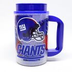 Vintage New York Giants Blue Plastic 20oz Travel Mug Handle Lid NY Helmet Logo