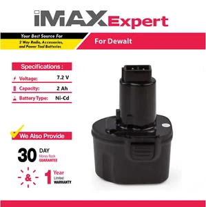 Batería de NiCd 7,2 V 2 Ah para Dewalt DW9057 DE9057 DE9085 DW920K DW920K-2 - Imagen 1 de 5