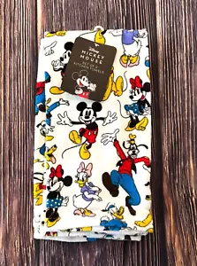 Disney Topolino e Amici Set 2 Asciugamani Cucina 100% Cotone 16X26 - Foto 1 di 7