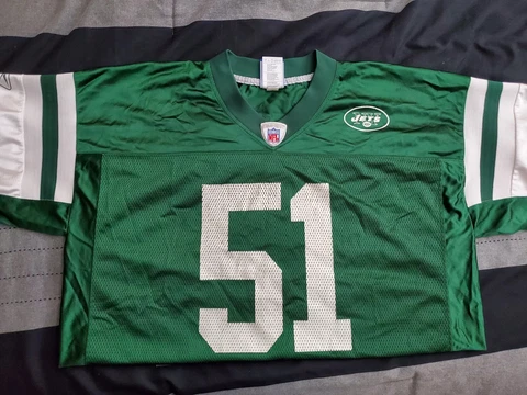 Jonathan Vilma #51 New York Jets Jersey - Reebok - Men’s XLarge Cover