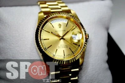Sandoz Gold Tone Stainless Steel Automatic Men's Watch 8783D-34-8 - Image 1 of 4