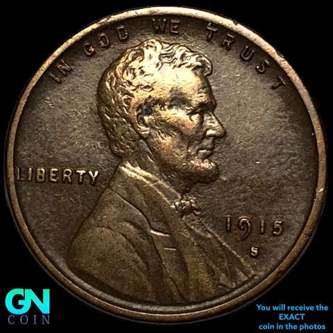 1915 S Lincoln Cent Wheat Penny   #E7605 Cover