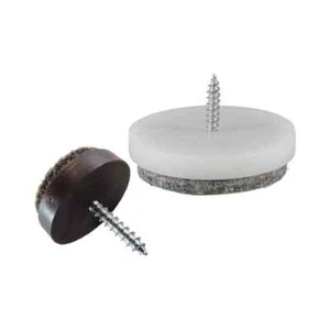 16 Möbelgleiter Stuhlgleiter Filzgleiter mit Schraube Ø 20 24 28 40 Braun / Weiß - Picture 1 of 5