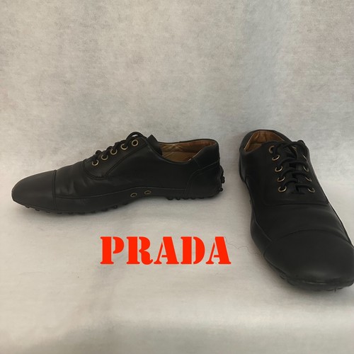 Scarpe in pelle con suola borchie Prada taglia 8 Made in Italy AUTENTICHE
