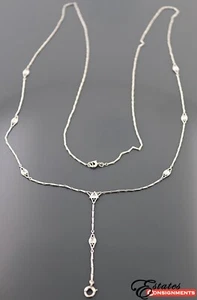 Edwardianische Diamant, Platin, Lorgnette Kette Halskette - Bild 1 von 10