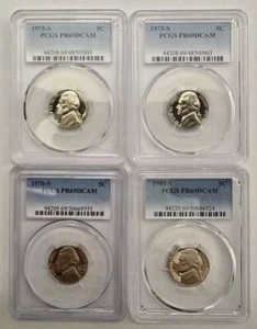 1975-S/1976-S/1985-S Proof Jefferson Nickels (PR69DCAM) PCGS 4 Coin Set Proof - Picture 1 of 2