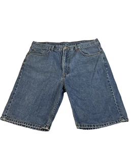 Levi's 505 Jean Shorts Men's W40 Regular Fit 5-Pocket 100% Cotton Blue Denim - Picture 1 of 14