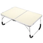 Foldable Laptop Table, Mini Picnic Bed Tray Reading Desks, White