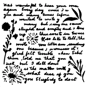 Really Great Stencils, Floral Script, 6x6", Vintage Letter, Handwritten, Love - Picture 1 of 2