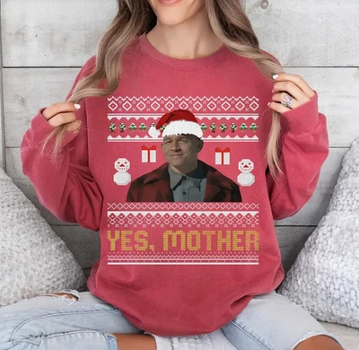 Charlie Ed Gein Yes Mother Funny Christmas Movie Ugly Sweatshirt T Shirt - Image 1 of 4