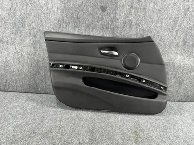 6-11 BMW E90 335 328 M3 Sedán Puerta Delantera Izquierda Panel de Tarjetas Borde Cuero Negro Fabricante de Equipo Original Foto 1 de 4