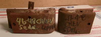 1940 1948 Chevy Sedan Delivery BACK DOOR HINGES Original GM pair Upper Lower - Image 1 of 4