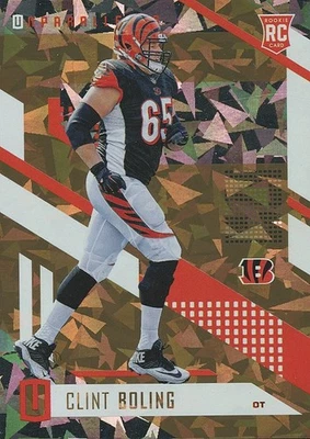 Clint Boling 2017 Unparalleled GOLD Cracked Ice Rookie RC Bengals 1/1 #42 - Image 1 of 2