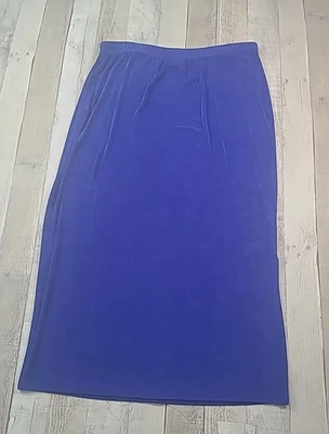 Maxi Falda Para Mujer Jessica Holbrook De Colección Talla 1X Azul Real Abertura Slinky Elástica Foto 1 de 4