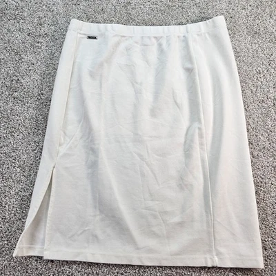 Tahari Womens Basic A-line Skirt  White Size Medium - Image 1 of 4