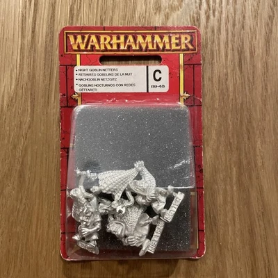 Warhammer Night Goblin Netters (3)  OOP Sealed Blister Pack - Image 1 of 2